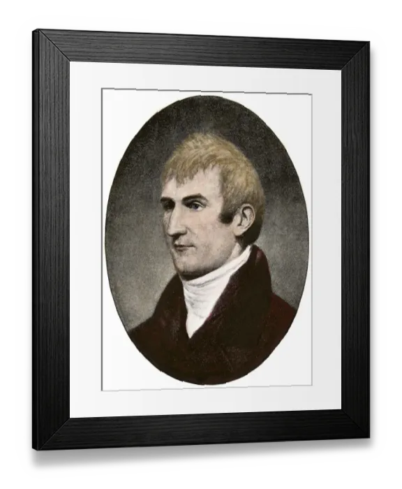 Framed Print : Portrait of explorer Meriwether Lewis Framed Print : Portrait of explorer Meriwether Lewis