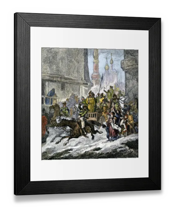 Framed Print : The Streltsi going to execution for their revolt against Tsar Peter I