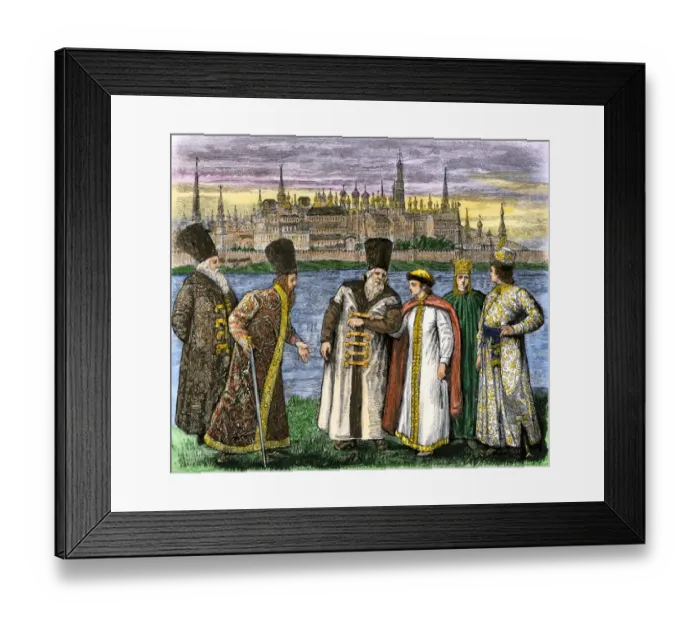Framed Print : A group of Russian nobles called boyars Framed Print : A group of Russian nobles called boyars