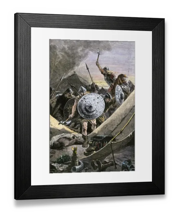 Framed Print : Defeat of the Saracens at the Battle of Tours, 732 A. D