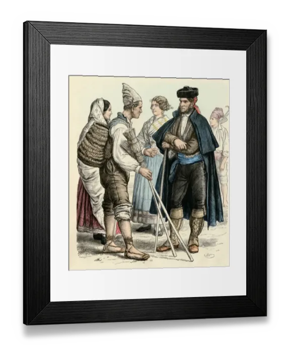 Framed Print : People from Valencia (left) and Granada