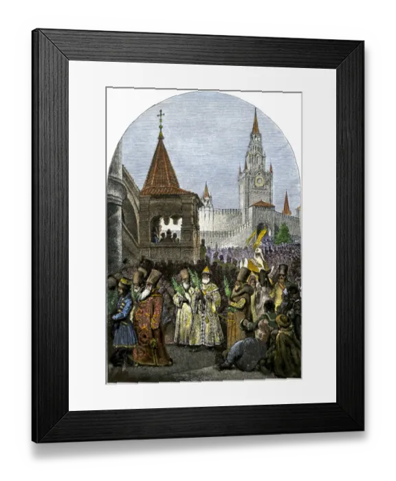 Framed Print : Religious procession in Moscow during the reign of Ivan IV (the Terrible) Framed Print : Religious procession in Moscow during the reign of Ivan IV (the Terrible)
