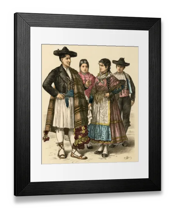 Framed Print : Spanish natives from Alicante and Zamora Framed Print : Spanish natives from Alicante and Zamora