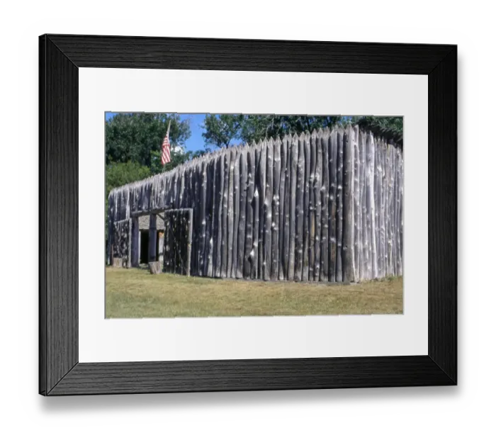 Framed Print : Fort Mandan, a reconstructed Lewis and Clark campsite on the Missouri River Framed Print : Fort Mandan, a reconstructed Lewis and Clark campsite on the Missouri River