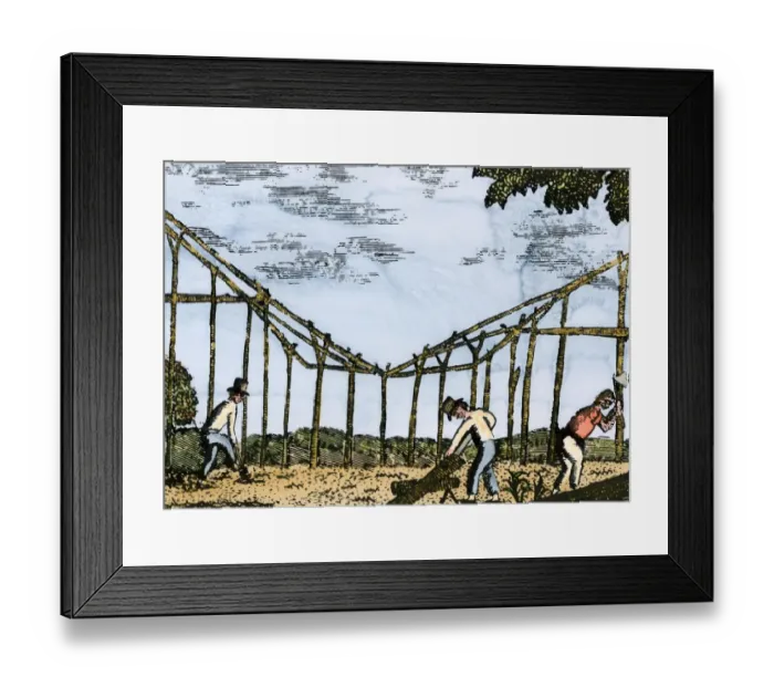Framed Print : Fort Mandan constructed by Lewis and Clark, 1803 Framed Print : Fort Mandan constructed by Lewis and Clark, 1803
