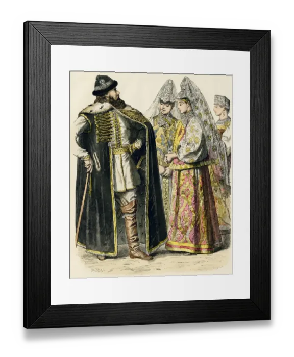 Framed Print : Russian nobility of the 18th century Framed Print : Russian nobility of the 18th century