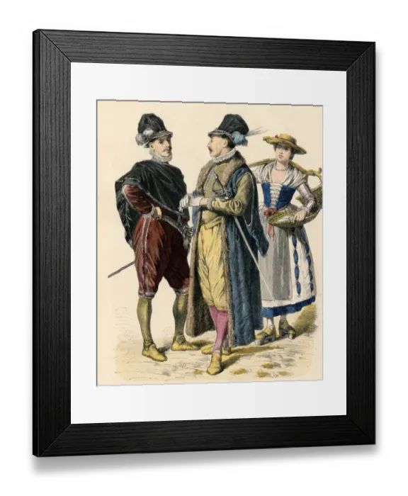 Framed Print : University of Padua students and a farm woman bringing produce for sale