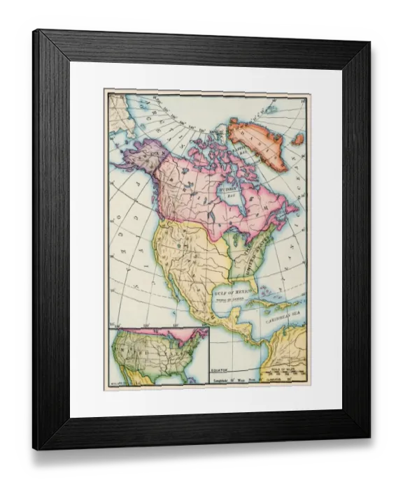 Framed Print : North American territories in 1783 Framed Print : North American territories in 1783