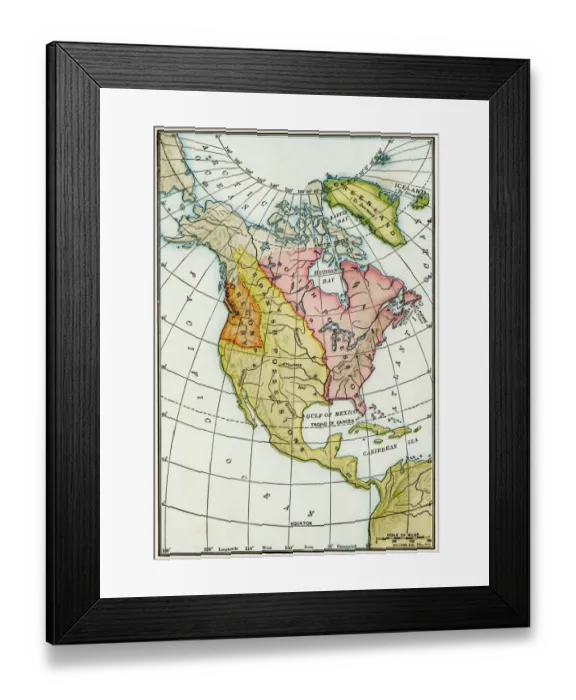 Framed Print : North American colonies at the close of the French and Indian War Framed Print : North American colonies at the close of the French and Indian War