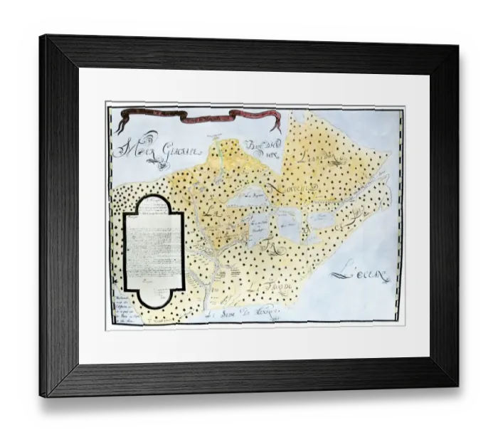 Framed Print : Louis Joliets map of New France Framed Print : Louis Joliets map of New France