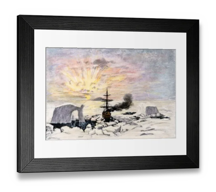 Framed Print : Borchgrevink in the Antarctic, 1894