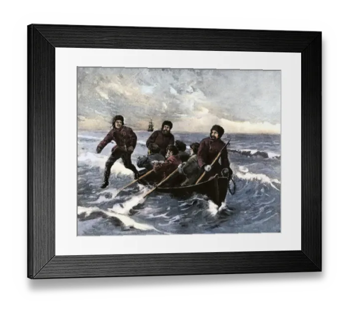Framed Print : Borchgrevink expedition landing on Antarctica, 1894 Framed Print : Borchgrevink expedition landing on Antarctica, 1894