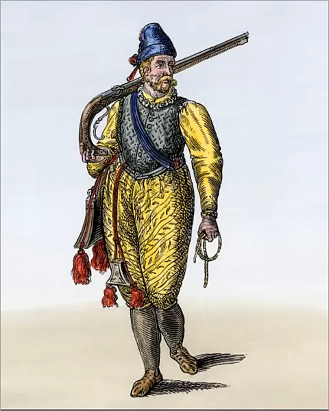 Dutch soldier armed with an arquebus