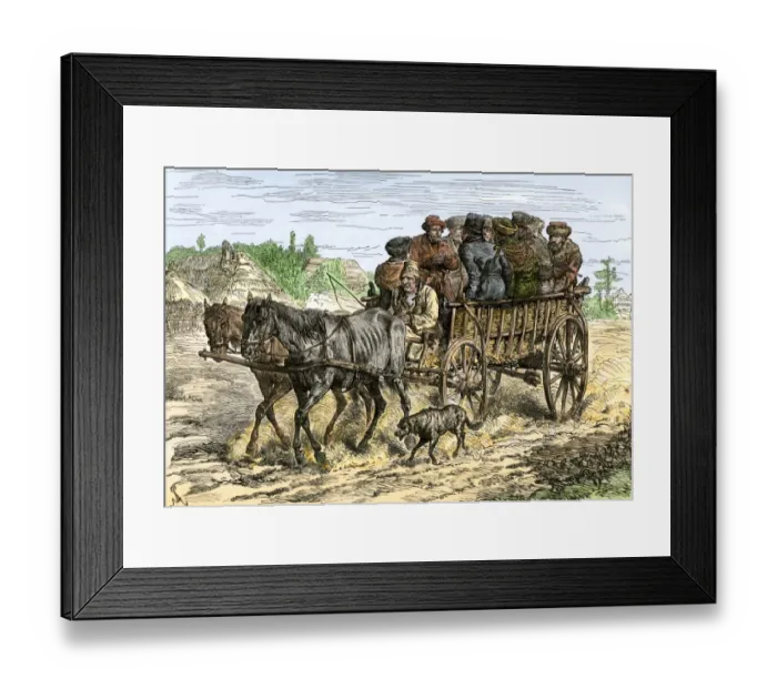 Framed Print : Jewish market-goers, Poland, 1800s Framed Print : Jewish market-goers, Poland, 1800s
