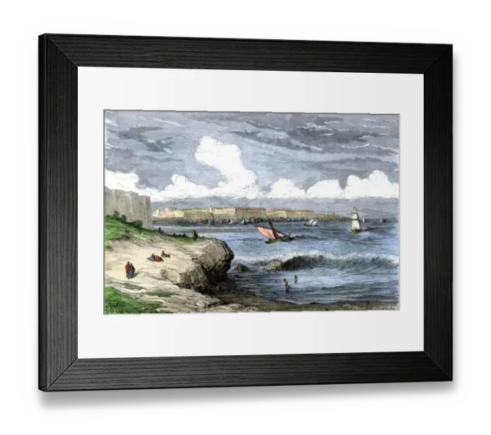Framed Print : Port of Cadiz, Spain, seen from the Atlantic Ocean Framed Print : Port of Cadiz, Spain, seen from the Atlantic Ocean