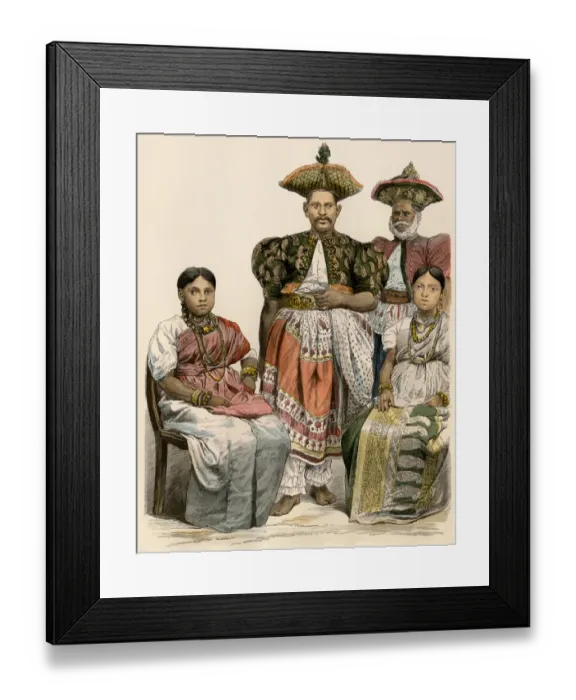 Framed Print : Sri Lanka upper class, 1800s Framed Print : Sri Lanka upper class, 1800s