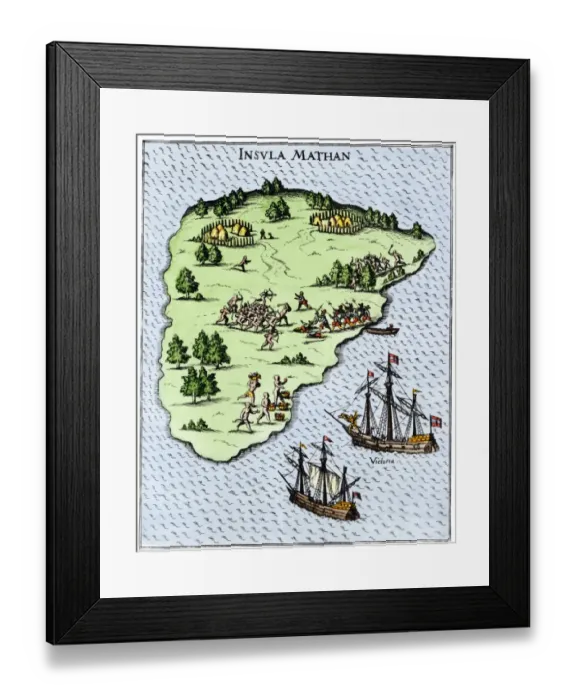 Framed Print : Magellans ships at Mactan Framed Print : Magellans ships at Mactan