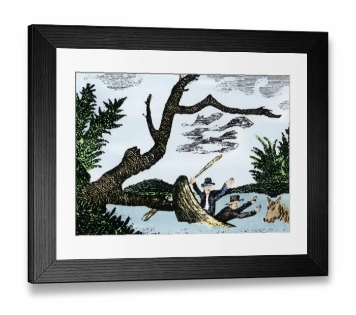Framed Print : Meriwether Lewis and William Clark expedition losing notes Framed Print : Meriwether Lewis and William Clark expedition losing notes