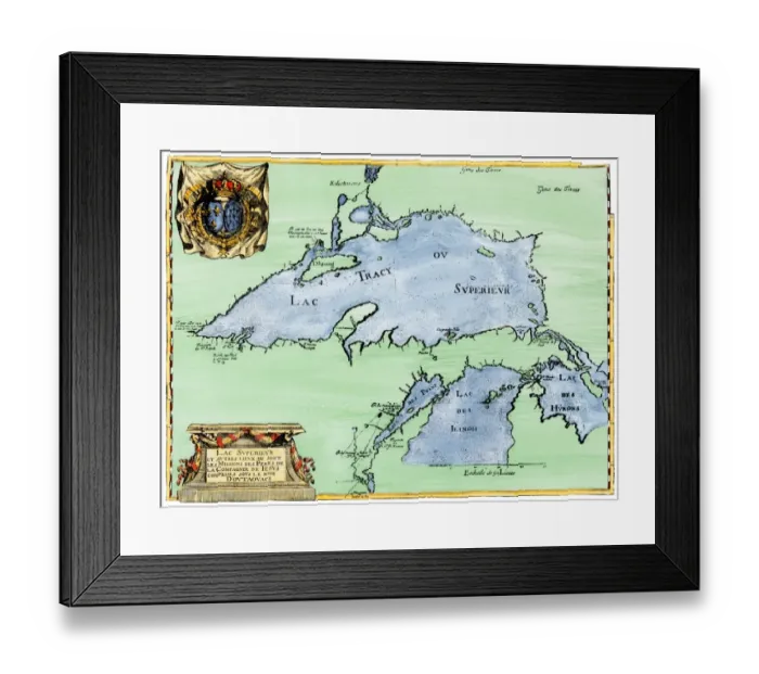 Framed Print : French settlement of the Great Lakes, 1600s Framed Print : French settlement of the Great Lakes, 1600s