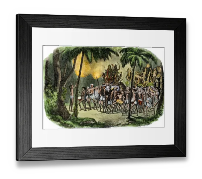 Framed Print : Feast of the Thugs in India, 1800s Framed Print : Feast of the Thugs in India, 1800s