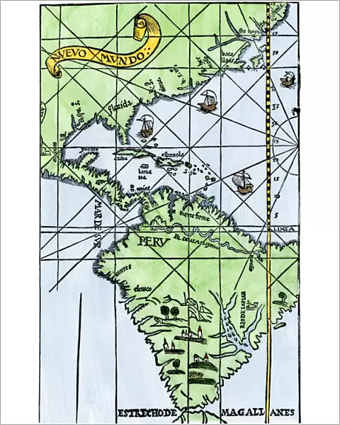 South America mapped after Magellans voyage, 1519