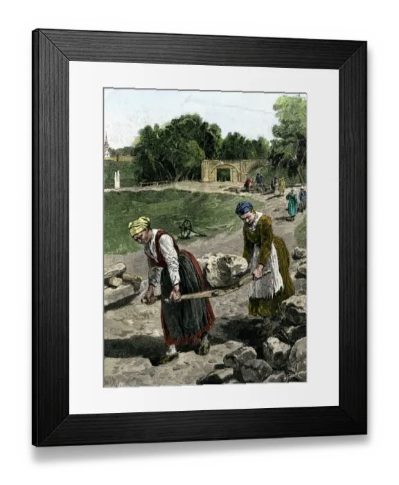 Framed Print : Russian peasant women at work
