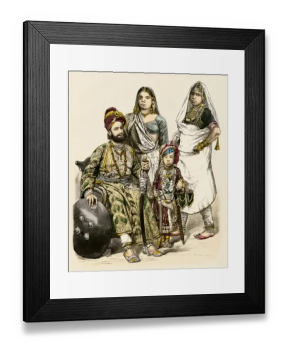 Framed Print : High-born family in India Framed Print : High-born family in India