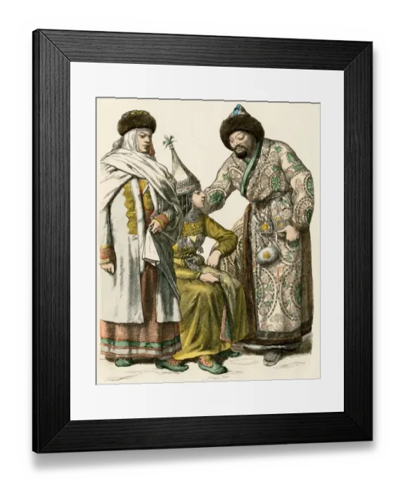 Framed Print : Kirghiz people of central Asia Framed Print : Kirghiz people of central Asia