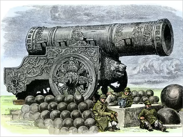 Enormous Russian cannon, 1800s