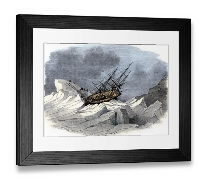 Framed Print : McClure discovers the Northwest Passage, 1850 Framed Print : McClure discovers the Northwest Passage, 1850