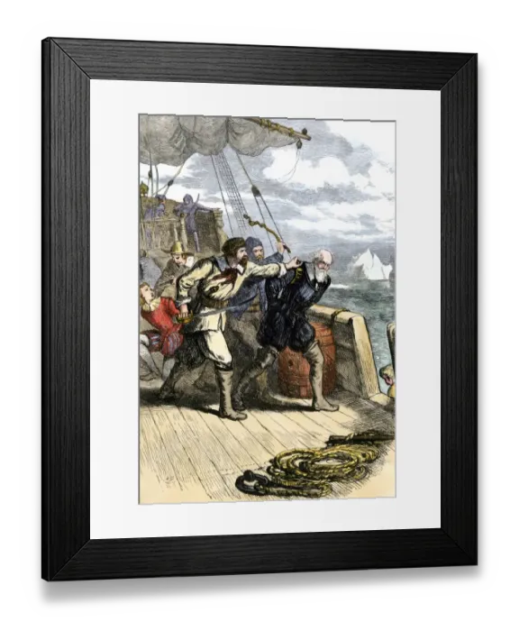 Framed Print : Mutineers send Henry Hudson Framed Print : Mutineers send Henry Hudson