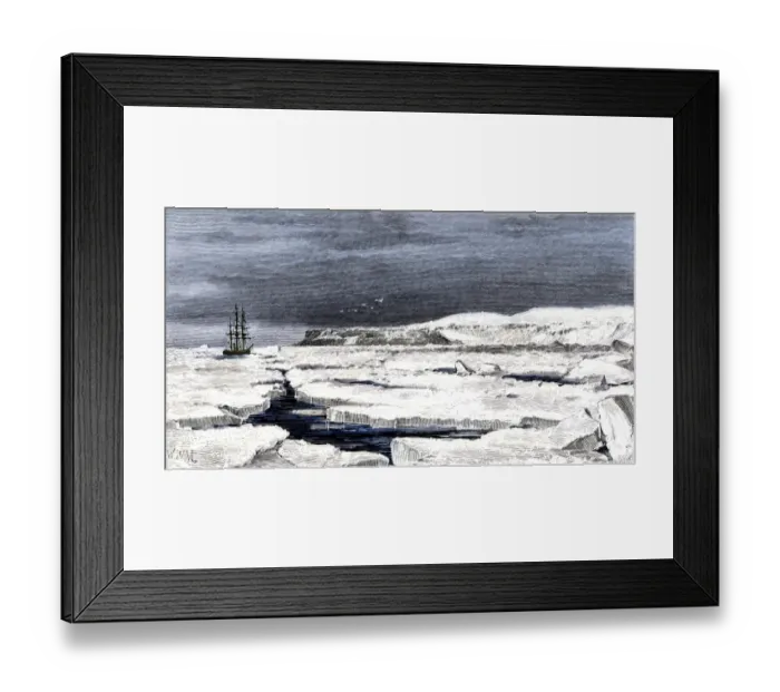 Framed Print : Barents Sea ice around the Eira on its first voyage, 1880 Framed Print : Barents Sea ice around the Eira on its first voyage, 1880