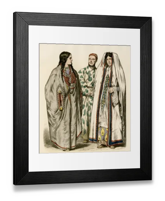 Framed Print : Turkestan traditional clothing Framed Print : Turkestan traditional clothing