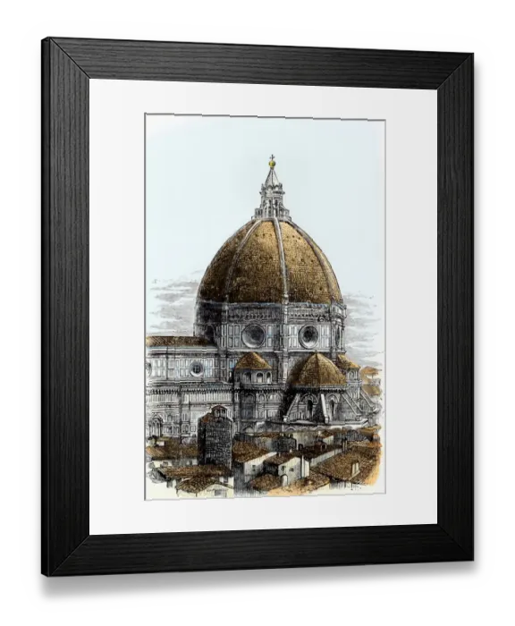 Framed Print : Brunelleschis dome of the Santa Maria del Fiore Cathedral in Florence Framed Print : Brunelleschis dome of the Santa Maria del Fiore Cathedral in Florence
