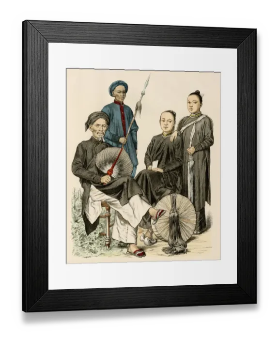 Framed Print : People of Annam (Vietnam), 1800s Framed Print : People of Annam (Vietnam), 1800s