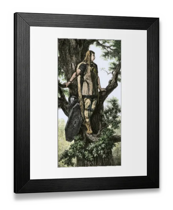 Framed Print : Sentry guarding a Gaul camp in Roman times Framed Print : Sentry guarding a Gaul camp in Roman times