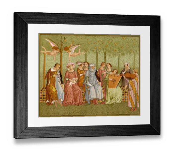 Framed Print : Dream of Life, a fresco by Orcagna