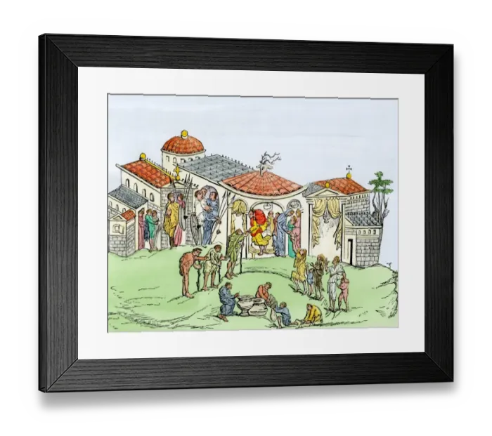Framed Print : Home of a medieval Saxon nobleman