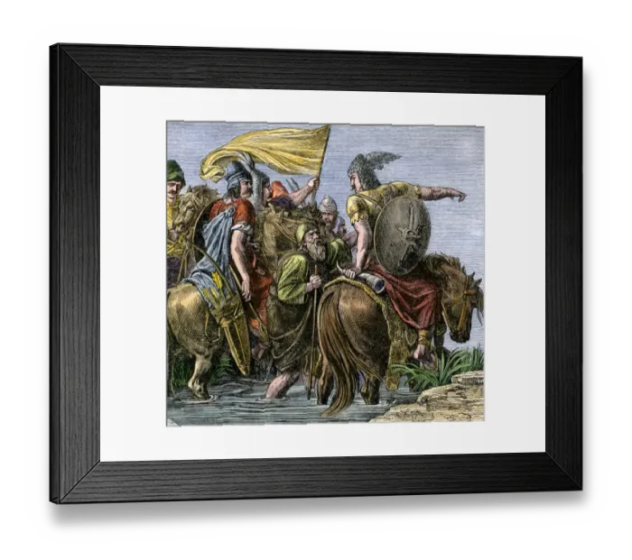 Framed Print : Huns migrating to Europe from Asia