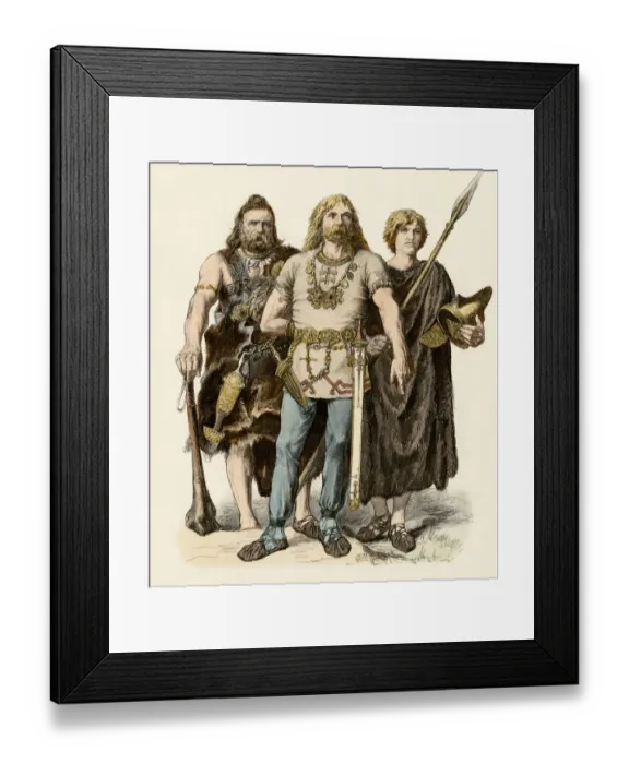 Framed Print : Barbarian tribesmen of the Roman Empire