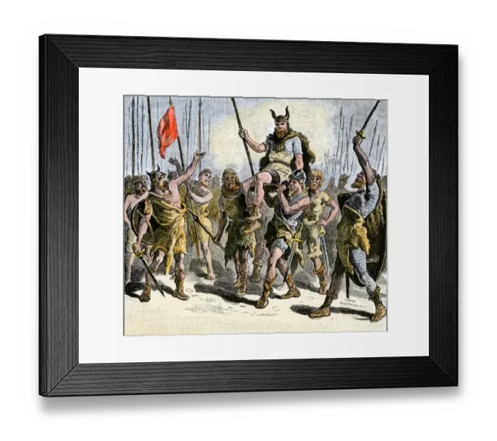 Framed Print : Teutons celebrating a victory in ancient times Framed Print : Teutons celebrating a victory in ancient times