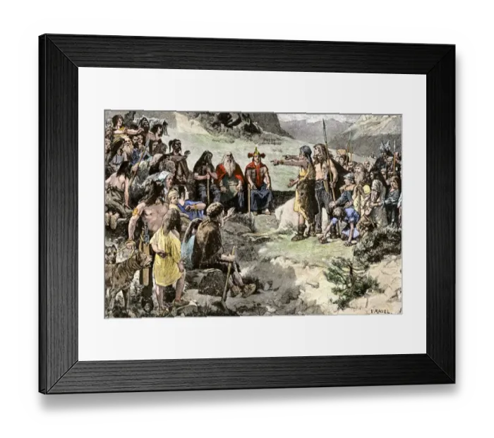 Framed Print : Helvetian migration into Switzerland Framed Print : Helvetian migration into Switzerland
