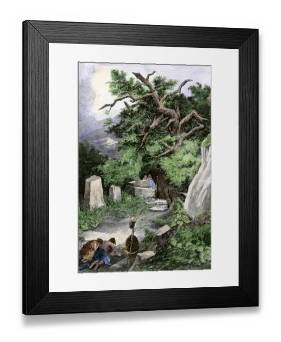 Framed Print : Druid religious ceremony in ancient Gaul Framed Print : Druid religious ceremony in ancient Gaul