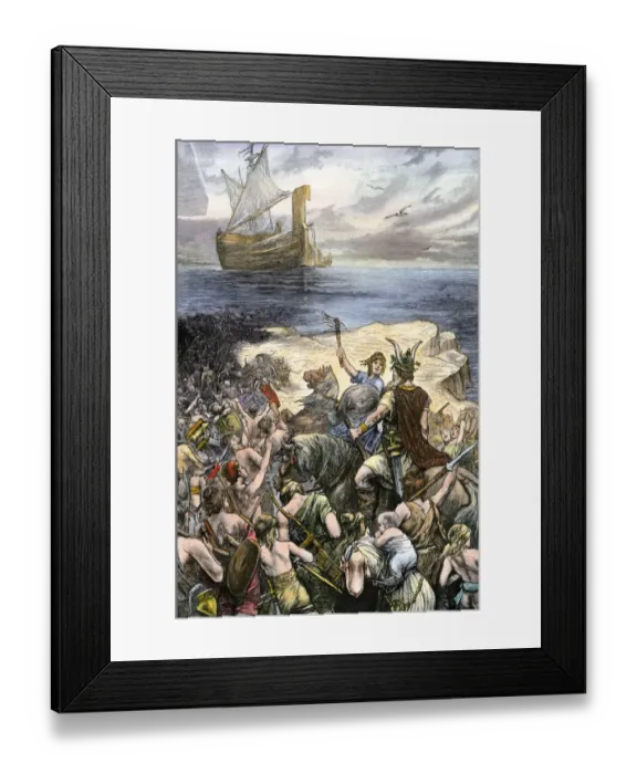 Framed Print : Teutons migrating into Gaul Framed Print : Teutons migrating into Gaul