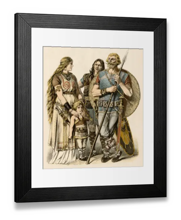 Framed Print : Europeans of the early Middle Ages