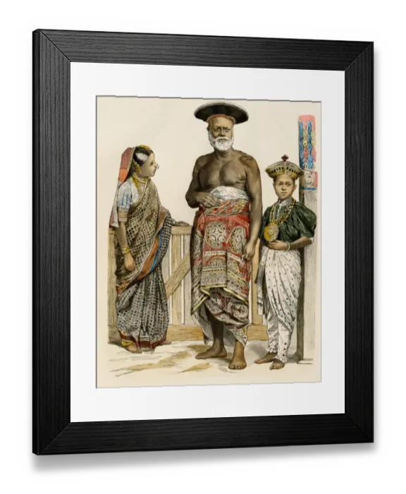 Framed Print : Sri Lanka natives, 1800s Framed Print : Sri Lanka natives, 1800s