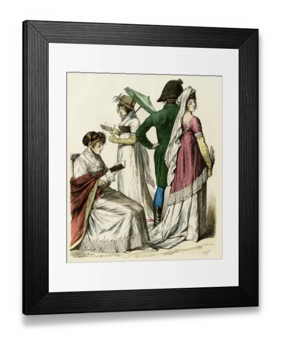 Framed Print : Empire fashion in Europe Framed Print : Empire fashion in Europe