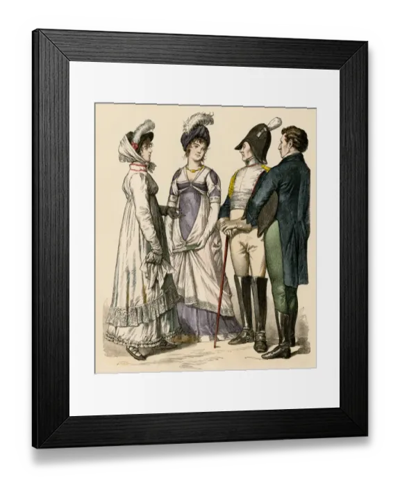 Framed Print : French Empire fashions Framed Print : French Empire fashions