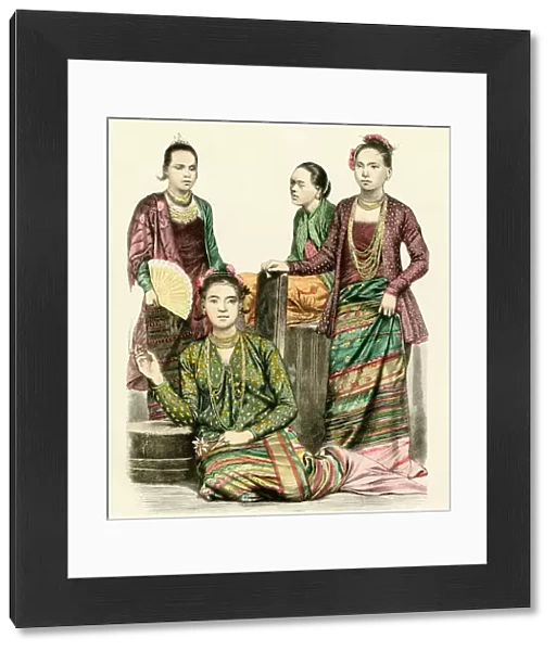 Burmese womens native attire