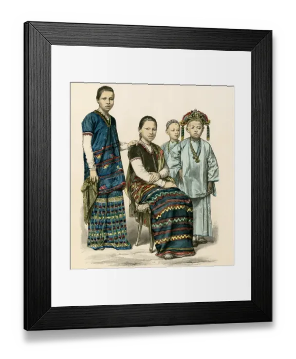 Framed Print : Burmese family of the Karenni Framed Print : Burmese family of the Karenni